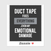 Funny Emotional Damage -Dark Dry Humor Graphic Art Aufkleber (Blatt)