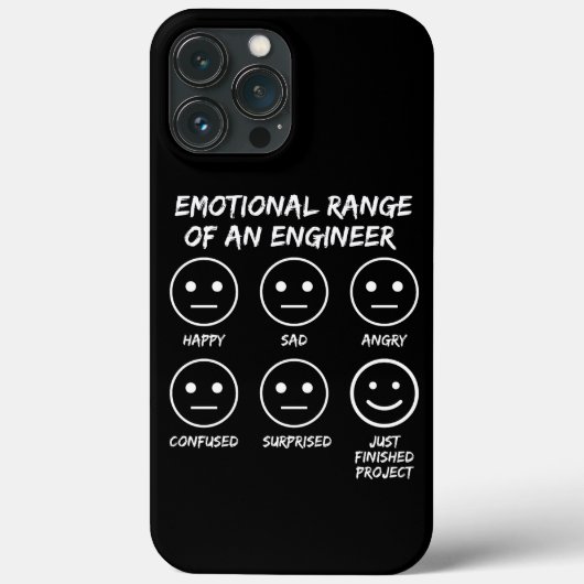 Funny Emotional Range eines Ingenieurlüfters Case-Mate iPhone Hülle (Rückseite)