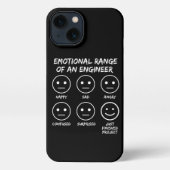 Funny Emotional Range eines Ingenieurlüfters iPhone Hülle (Rückseite)