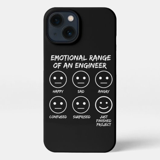 Funny Emotional Range eines Ingenieurlüfters iPhone Hülle (Rückseite)