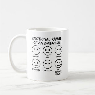 Funny Emotional Range eines Ingenieurlüfters Kaffeetasse
