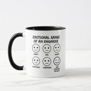 Funny Emotional Range eines Ingenieurlüfters Tasse