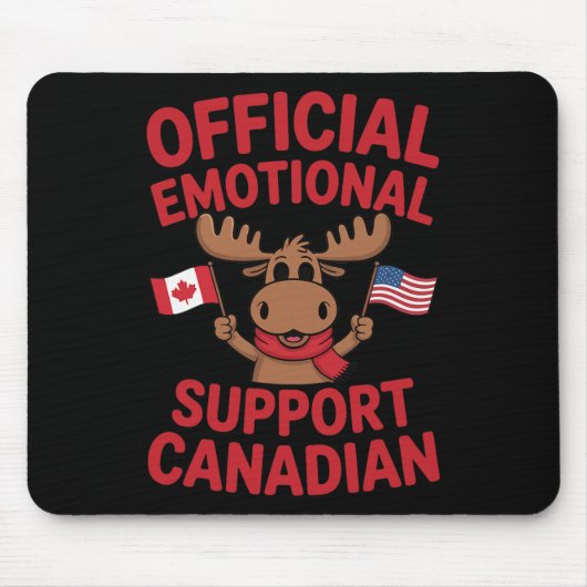 Funny Emotional Support Canadian Hockey Player Coa Mousepad (Vorne)