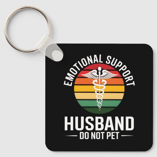 Funny Emotional Support Husband Schlüsselanhänger (Vorderseite)