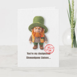 Funny Emotional Support Leprechaun Card Karte