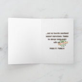Funny Emotional Support Leprechaun Card Karte (Innenseite)