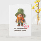 Funny Emotional Support Leprechaun Card Karte (Gelbe Blume)