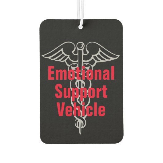 Funny Emotional Support Vehicle Joke Autolufterfrischer (Rückseite)