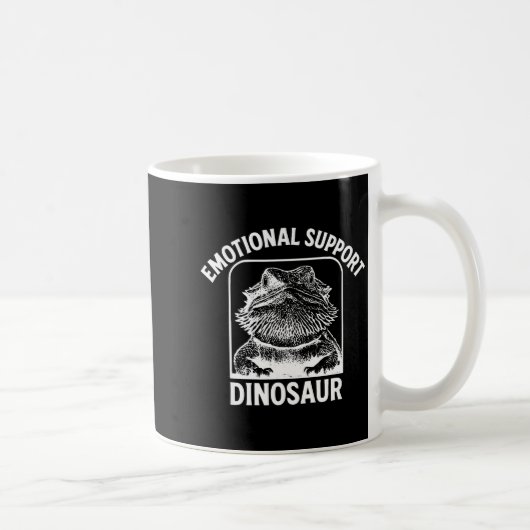 Funny Emotional Suprt Dinosaur  Kaffeetasse (Rechts)
