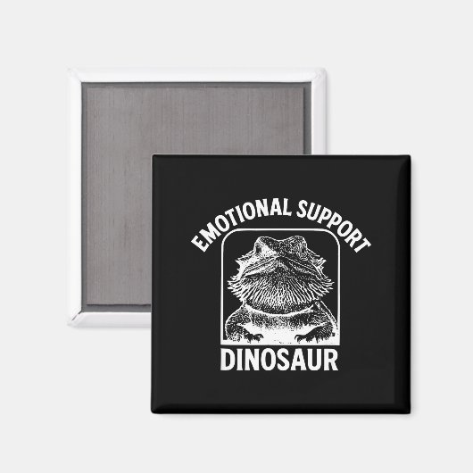 Funny Emotional Suprt Dinosaur Magnet (Vorderseite/Rückseite)