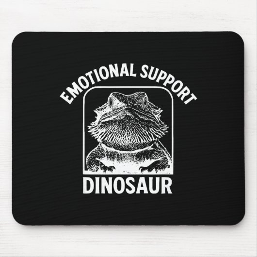 Funny Emotional Suprt Dinosaur Mousepad (Vorne)