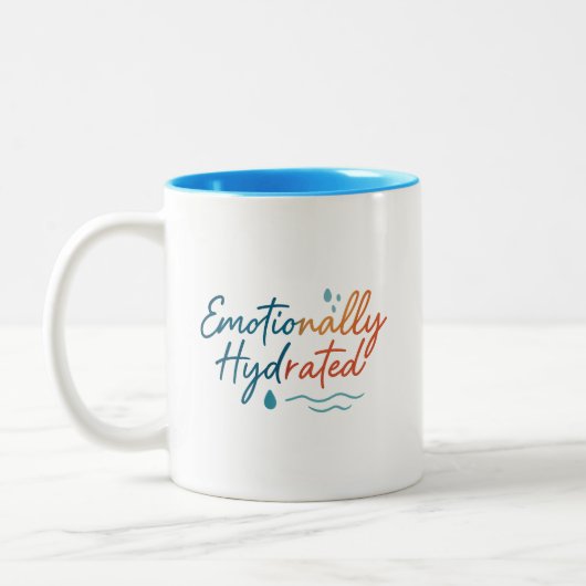 Funny Emotional Wellness Self Care Ästhetische Tas Zweifarbige Tasse (Links)