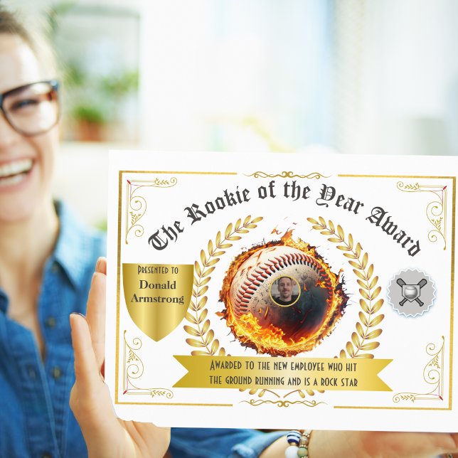 Funny Employee Appreciation - Rookie des Jahres (Funny employee appreciation awards lift morale and motivate people. )