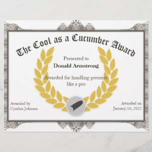 Funny Employee Award - Cool als Gurke