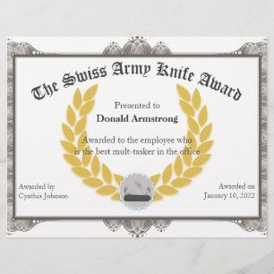 Funny Employee Award - Schweizerisches Armeemesser