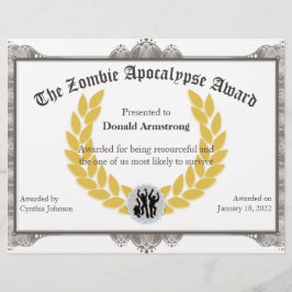 Funny Employee Award - Zombie Apokalypse