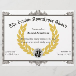 Funny Employee Award - Zombie Apokalypse