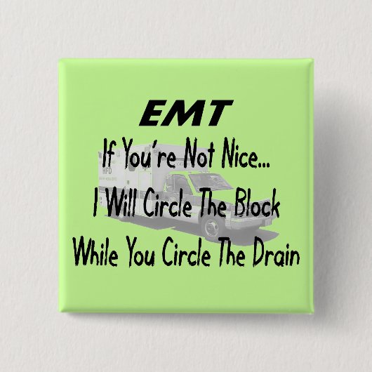 Funny EMT T - Shirt & Geschenke Button (Vorderseite)
