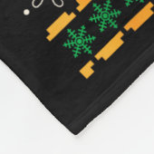 Funny Emu Bird In Xmas Socks Lights Christmas Fleecedecke (Ecke)