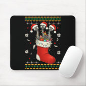 Funny Emu Bird In Xmas Socks Lights Christmas Mousepad (Mit Mouse)
