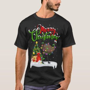 Funny Emu Bird Lover Xmas Lighting Emu Weihnachten T-Shirt