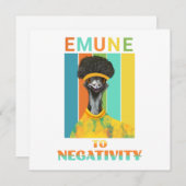 Funny Emu Bird Pun - Emune to Negativity (Vorne/Hinten)