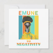 Funny Emu Bird Pun - Emune to Negativity (Vorderseite)