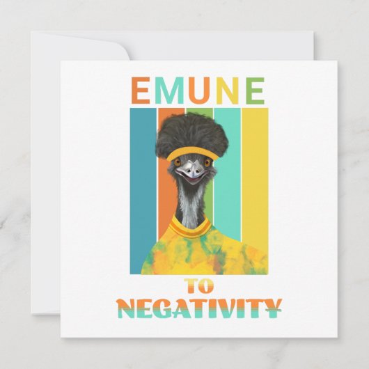Funny Emu Bird Pun - Emune to Negativity (Vorderseite)