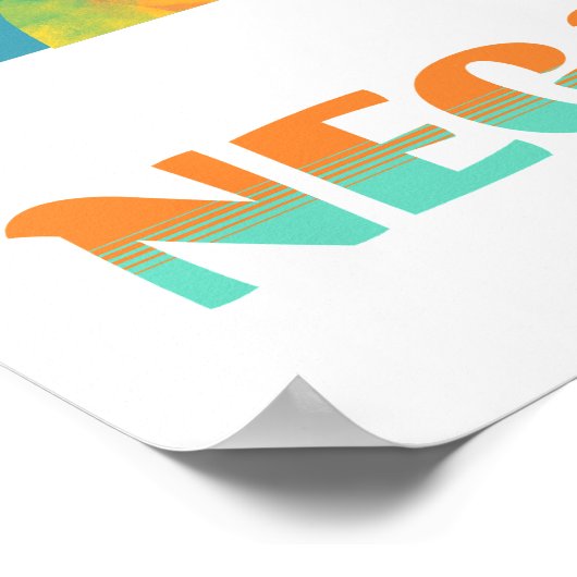 Funny Emu Bird Pun - Emune to Negativity Poster (Ecke)