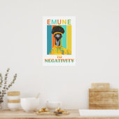Funny Emu Bird Pun - Emune to Negativity Poster (Küche)