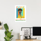 Funny Emu Bird Pun - Emune to Negativity Poster (Heimbüro)