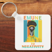 Funny Emu Bird Pun - Emune to Negativity Schlüsselanhänger (Vorderseite)