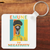 Funny Emu Bird Pun - Emune to Negativity Schlüsselanhänger (Rückseite)