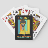 Funny Emu Bird Pun - Emune to Negativity Spielkarten (Rückseite)