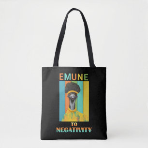 Funny Emu Bird Pun - Emune to Negativity Tasche