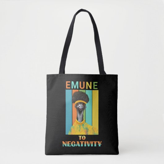Funny Emu Bird Pun - Emune to Negativity Tasche (Vorderseite)