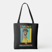 Funny Emu Bird Pun - Emune to Negativity Tasche (Rückseite)