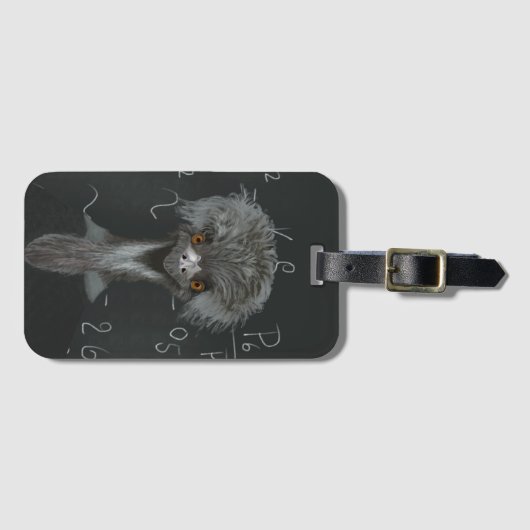 Funny Emu Einstein Gepäckanhänger (Vorderseite (Horizontal))