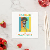 Funny Emu Pun - Emune to Negativity Serviette (Beispiel)