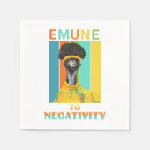 Funny Emu Pun - Emune to Negativity Serviette (Vorderseite)