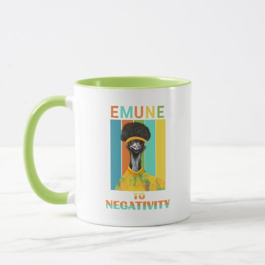 Funny Emu Pun - Emune to Negativity Tasse (Links)