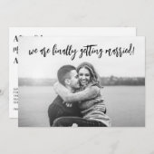 Funny Endlich Erheiratung Hochzeit Save The Date (Vorne/Hinten)