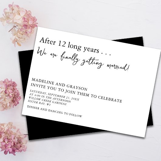 Funny Endlich Lässige Hochzeit verheiratet Einladung