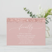 Funny Endlich Lässige Hochzeit verheiratet Einladung (Stehend Vorderseite)