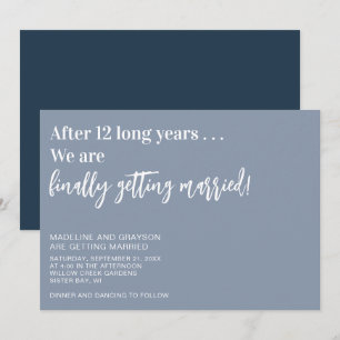 Funny Endlich Lässige Hochzeit verheiratet Einladung