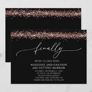 Funny Endlich Lässige Hochzeit verheiratet Einladung