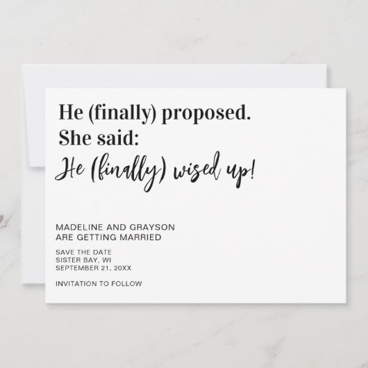 Funny EndWedding Save the Date (Vorderseite)