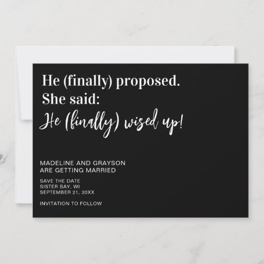 Funny EndWedding Save the Date (Vorderseite)