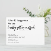Funny EndWedding Save the Date (Stehend Vorderseite)