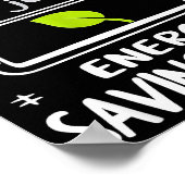 Funny Energy Saving Mode Design Lazy Humor Joke Gi Poster (Ecke)